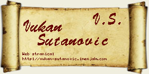Vukan Šutanović vizit kartica